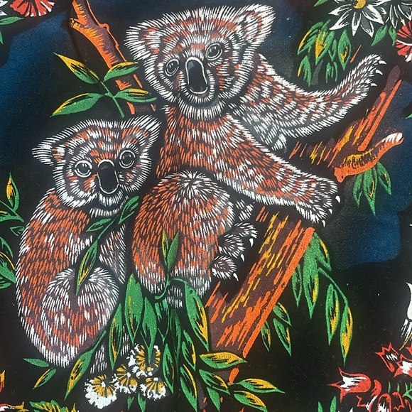 Brand New Vintage Hand Painted Velvet Koala Tapestry Pillow Case or Wall Hanging - Picture 5 of 10